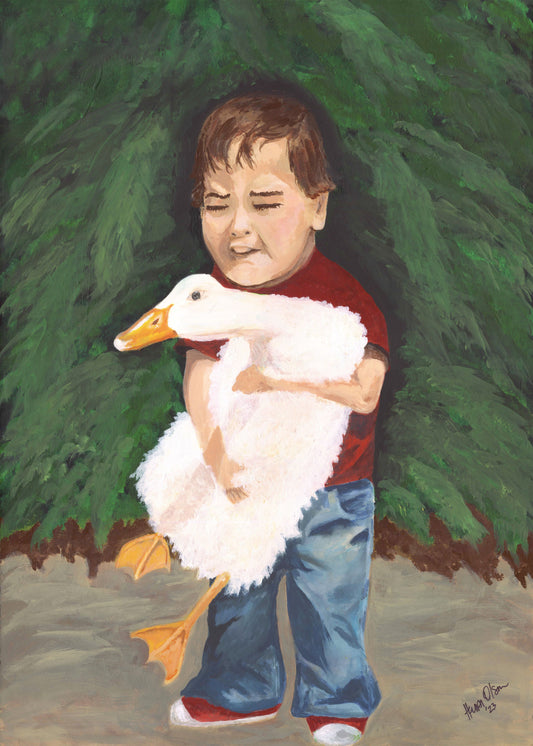 Caught Him! Boy and Duck (Digital Download)