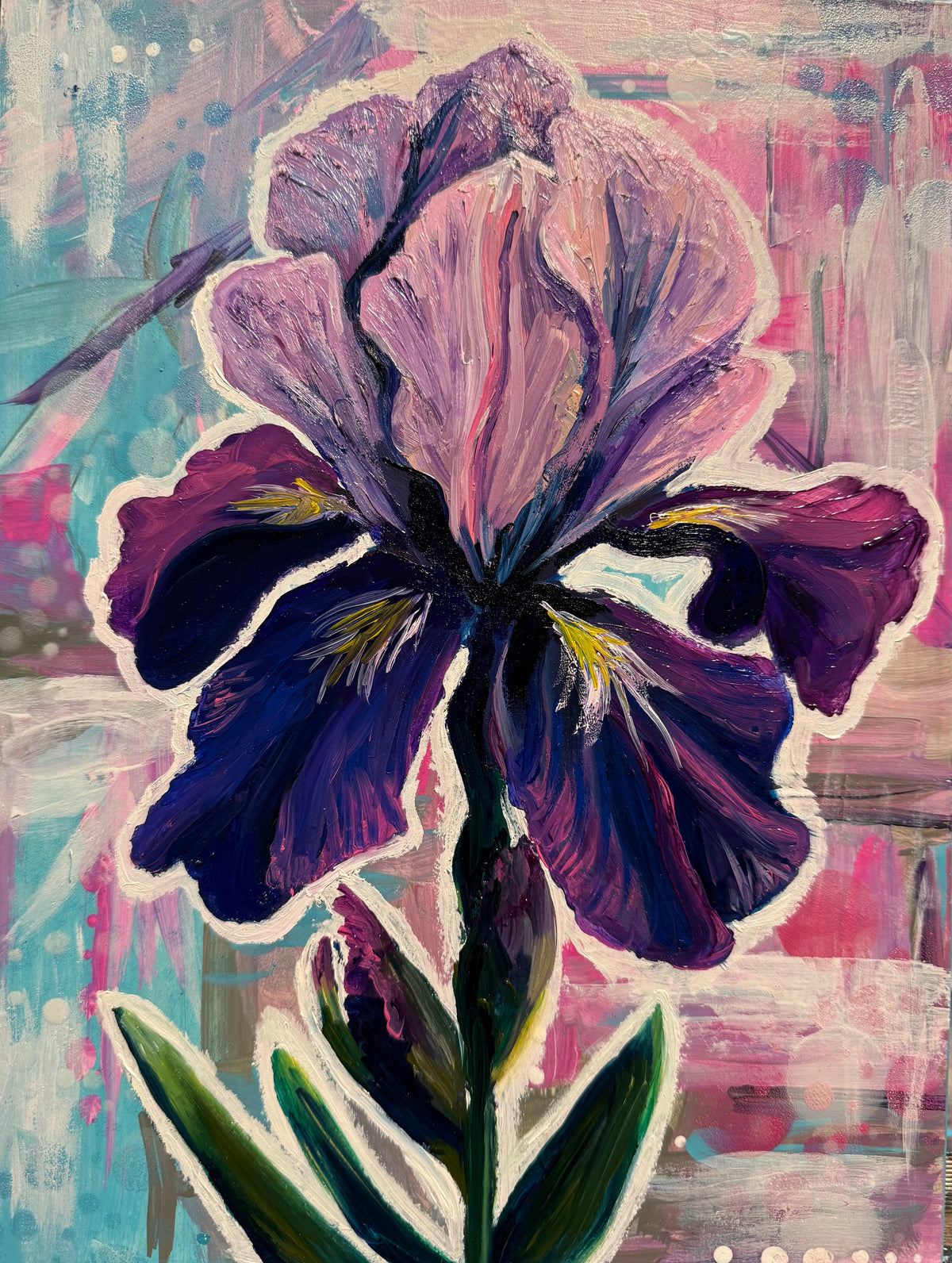 Iris in Purple (Original Painting)